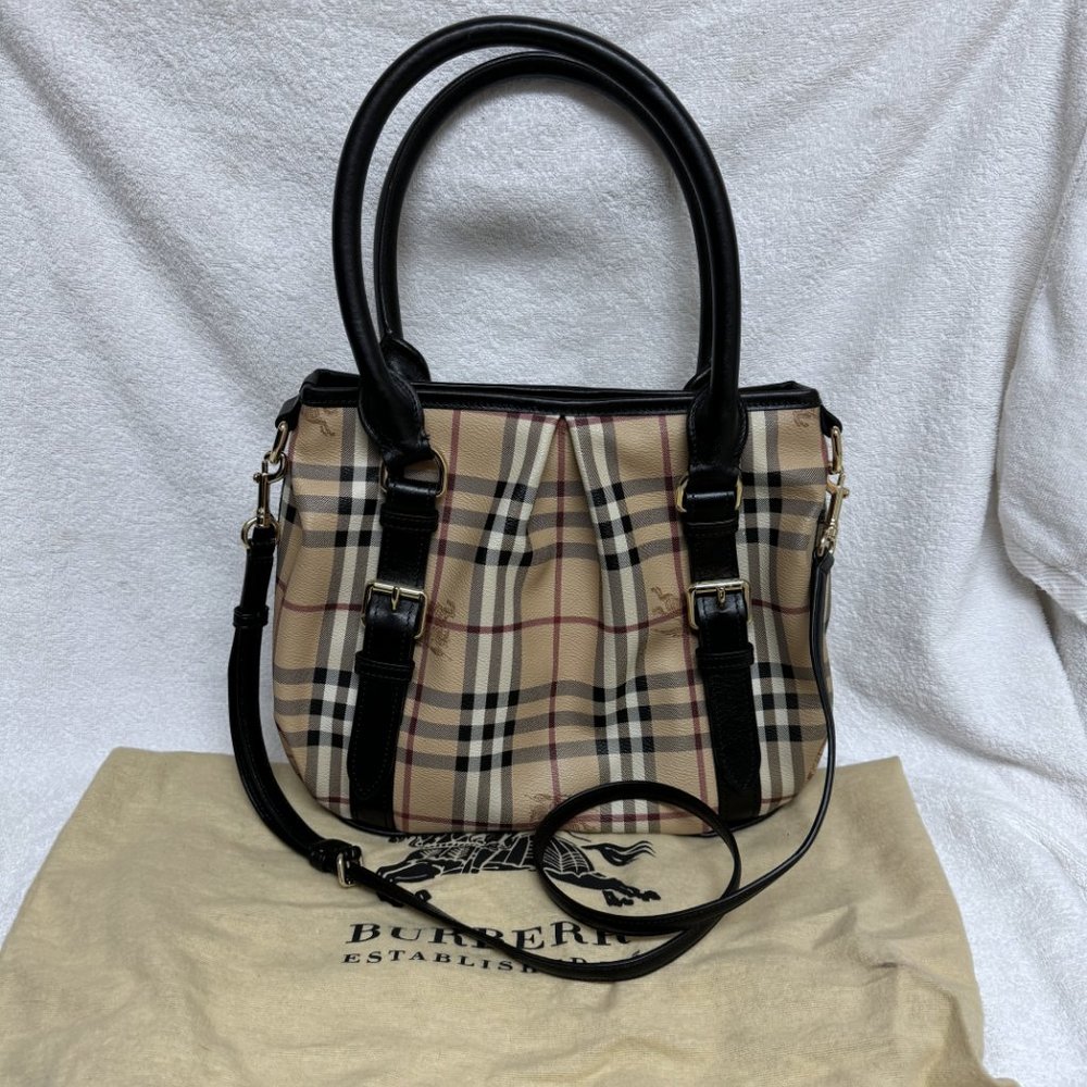 Burberry Beige Haymarket Check Coated Canvas bag - Picture 3 of 16
